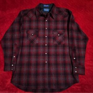 Pendleton Burgundy Plaid Men's Shirt
